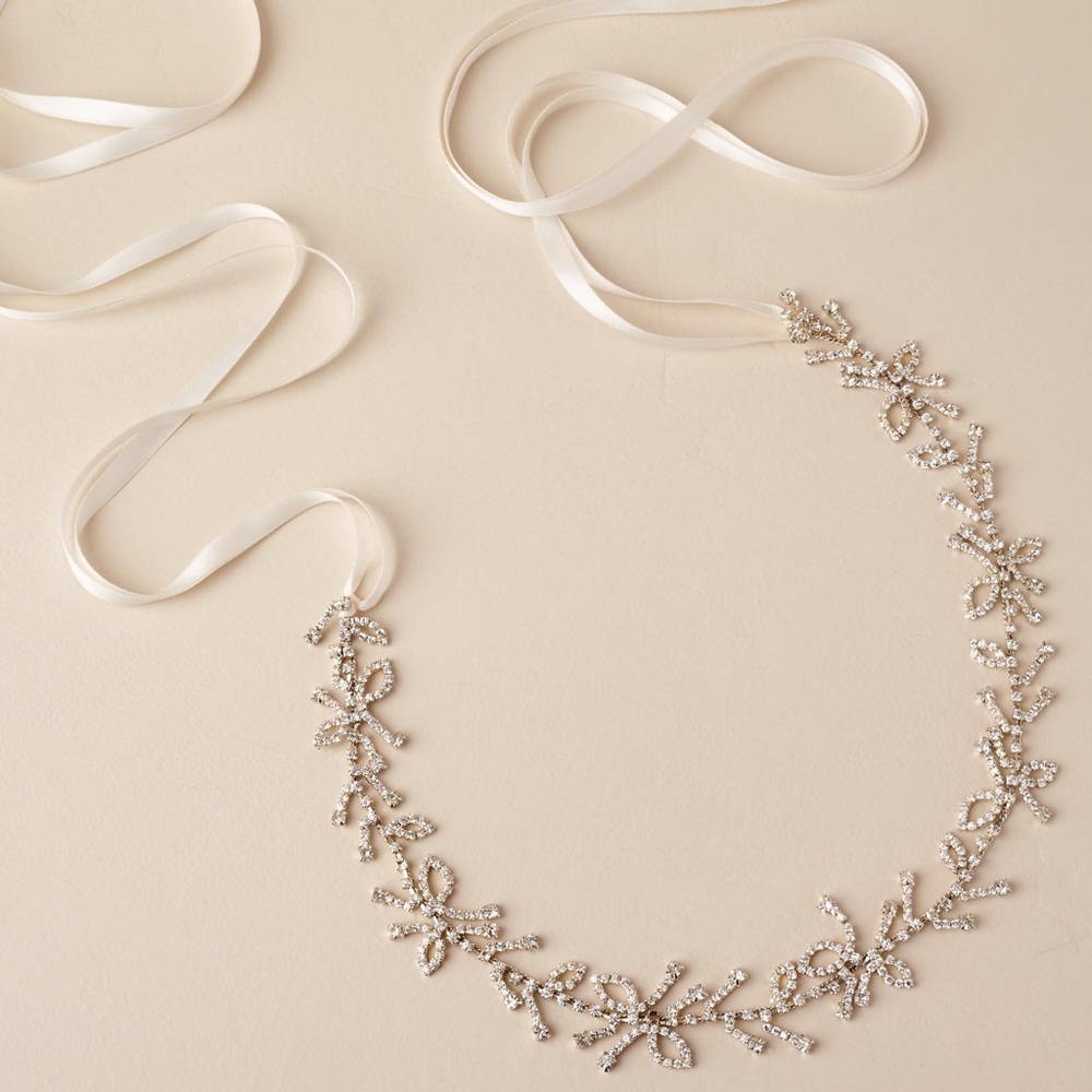 BHLDN Safia Crystal Wedding Belt, Sash, OS